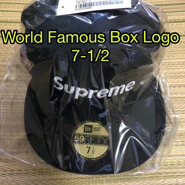 Supreme World Famous BoxLogo NewEra BLKメンズ