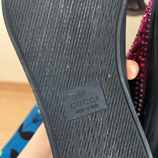 Gucci(グッチ)のGUCCIのスワロフスキー フラットシューズ レディースの靴/シューズ(ローファー/革靴)の商品写真