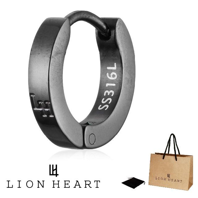 LION HEART(ライオンハート)の新品 LION HEART ライオンハート ピアス メンズ LHMP006NBK メンズのアクセサリー(ピアス(片耳用))の商品写真