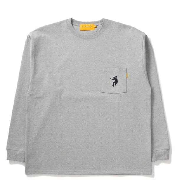 UNION  FRONT MAN LS CREW ヘザーグレー　XL