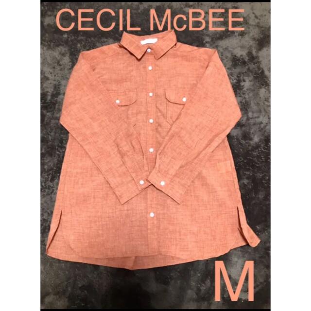 CECIL McBEE(セシルマクビー)の美品 CECIL McBEE セシルマクビー 長袖シャツ M 橙 メンズのトップス(シャツ)の商品写真