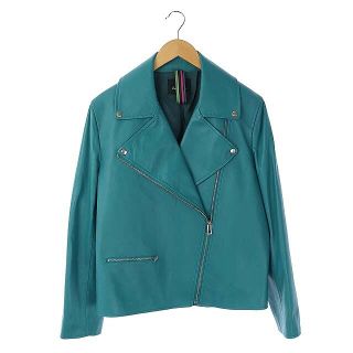 ポールスミス(Paul Smith)のポールスミス  20SS ダブル ライダースジャケット  羊革 46L 緑 (その他)