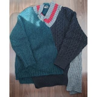 カラー(kolor)のkolor 20aw クレイジーパターンニット size1(ニット/セーター)