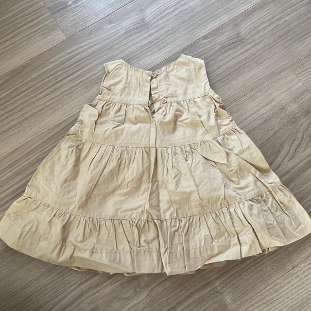 babyGAP(ベビーギャップ)のGAPbaby サンドカラー　シンプルワンピース キッズ/ベビー/マタニティのベビー服(~85cm)(ワンピース)の商品写真