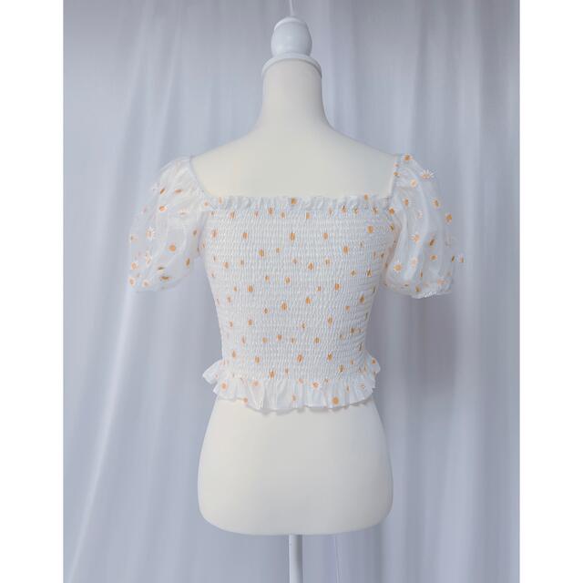 Honey mi Honey(ハニーミーハニー)のdaisy flower puff sleeve tops レディースのトップス(Tシャツ(半袖/袖なし))の商品写真