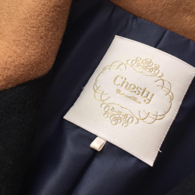 Chesty(チェスティ)の美品 チェスティ バイカラー コート サイズ1 レディースのジャケット/アウター(ロングコート)の商品写真