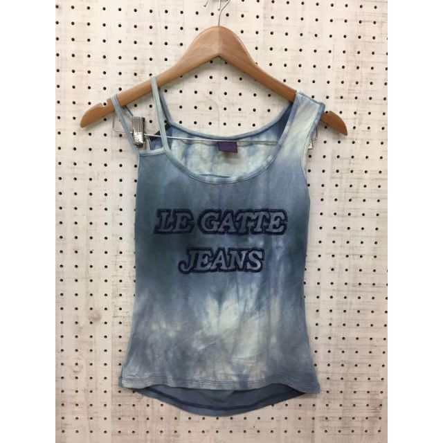 00's Y2K イタリー製 古着 ロゴ アシメストラップ タイダイタンク www.lottiandmaxim.com