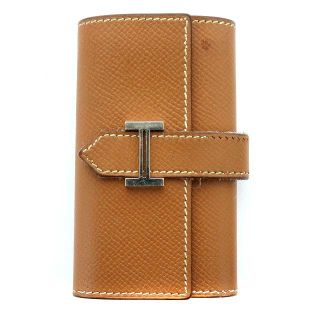 エルメス(Hermes)のエルメス HERMES ベアン キーケース 4連 シルバー金具 □J刻印 茶(キーケース)