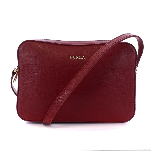 FURLA   レザー ショルダーバッグ　赤