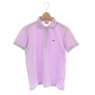 ラコステ(LACOSTE)のラコステ LACOSTE ポロシャツ カットソー 半袖 40 薄紫(ポロシャツ)