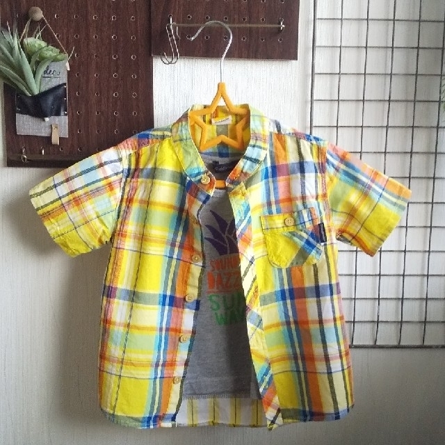 mou jon jon(ムージョンジョン)のバンドカラーシャツ キッズ/ベビー/マタニティのキッズ服男の子用(90cm~)(ブラウス)の商品写真
