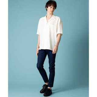 【極美品】プレミアムフレスコリラックスオープンカラーシャツ ホワイト