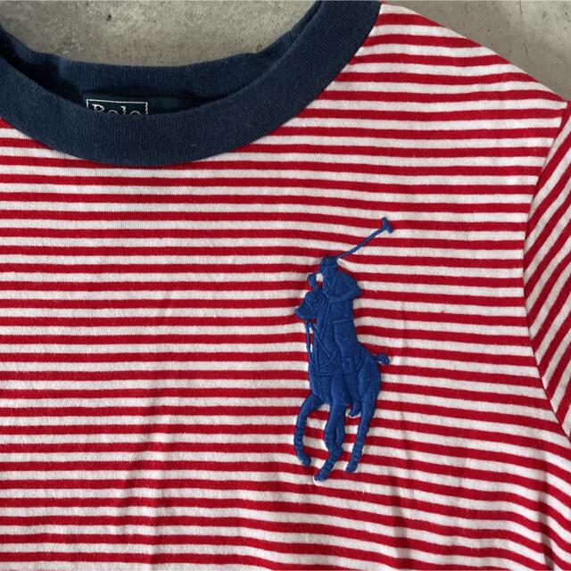 Ralph Lauren(ラルフローレン)の１３０（６）⭐︎ビックホースラルフローレン ボーダー Tシャツ キッズ/ベビー/マタニティのキッズ服男の子用(90cm~)(Tシャツ/カットソー)の商品写真