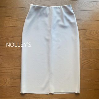 ノーリーズ(NOLLEY'S)のNOLLY'Sシワになりにくい膝丈スカート(グレージュ)(ひざ丈スカート)