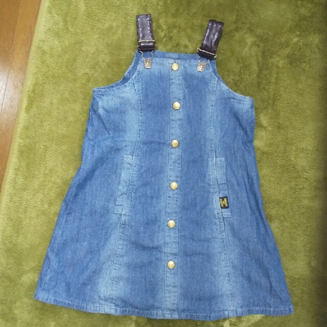 daddy oh daddy(ダディオーダディー)のデニムジャンパースカート キッズ/ベビー/マタニティのキッズ服女の子用(90cm~)(ワンピース)の商品写真