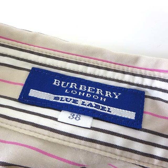 BURBERRY BLUE LABEL(バーバリーブルーレーベル)のバーバリーブルーレーベル シャツ ブラウス 半袖 M 38 ベージュ レディースのトップス(シャツ/ブラウス(半袖/袖なし))の商品写真