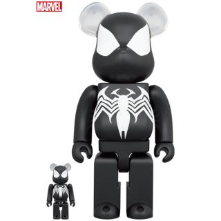 ベアブリック(BE@RBRICK)のBE@RBRICK SPIDER-MAN BLACK 100％&400％(その他)