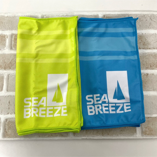シーブリーズ(SEA BREEZE)のSEA BREEZE シーブリーズ クールタオル 2個 冷感タオル ブルー(トレーニング用品)
