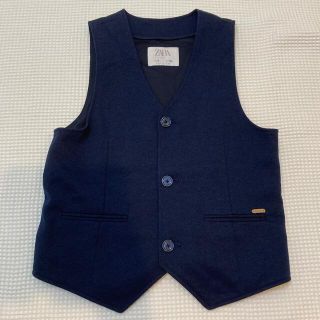 ザラキッズ(ZARA KIDS)のZARA ザラ キッズ フォーマル ハンサム ベスト ネイビー 男の子130(ドレス/フォーマル)