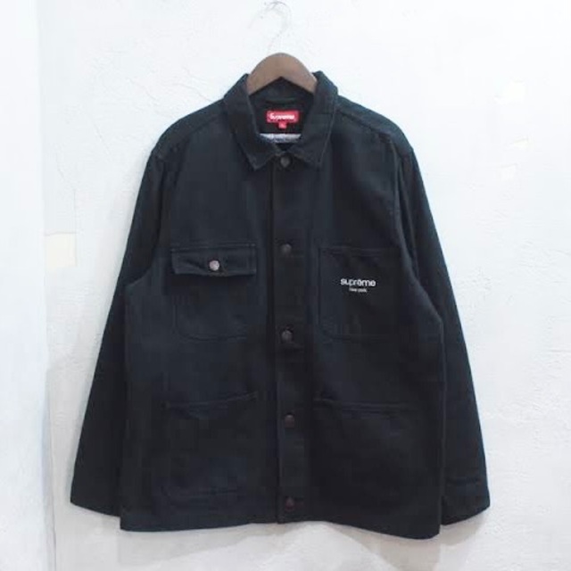 supreme denim chore coat jacket box logo