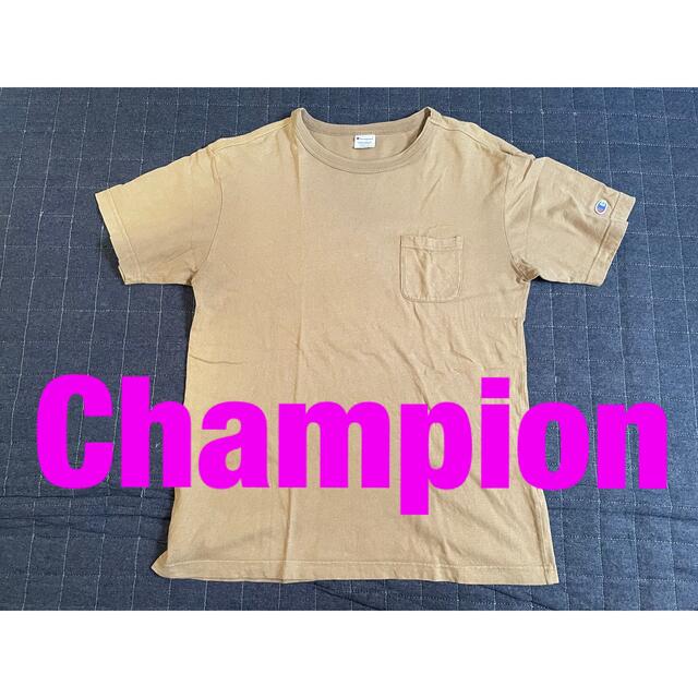 Champion(チャンピオン)の【入手困難】Champion beige POCKET Tee【L】 メンズのトップス(Tシャツ/カットソー(半袖/袖なし))の商品写真