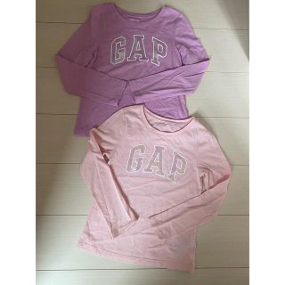 ギャップキッズ(GAP Kids)のGAP KIDS ロゴ　スパンコール　長袖Tシャツ　2枚セット　サイズ120(Tシャツ/カットソー)