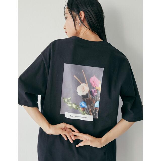 MURUA(ムルーア)のmurua ビットフラワーTシャツ　黒　ワンピース　新作 メンズのトップス(Tシャツ/カットソー(半袖/袖なし))の商品写真