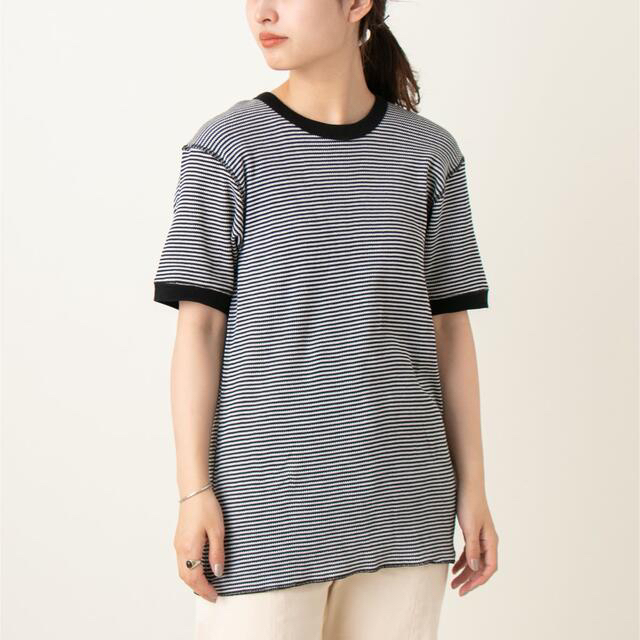 Kastane(カスタネ)のKastane カスタネ HEALTHKNITベーシッククルーネックプルオーバー レディースのトップス(Tシャツ(半袖/袖なし))の商品写真