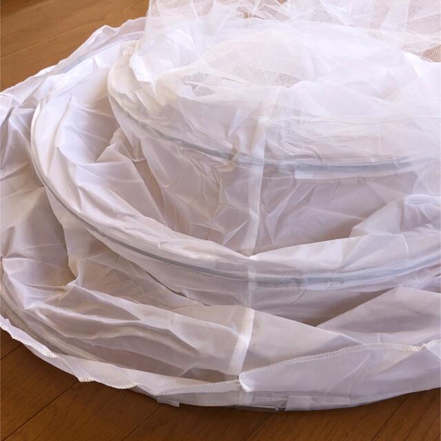 プリンセス　パニエ　３段 ワイヤー ボリューム　コスプレ ウエディング 90cm レディースのフォーマル/ドレス(ウェディングドレス)の商品写真