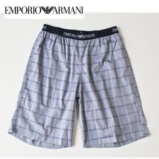 エンポリオアルマーニ(Emporio Armani)の《エンポリオアルマーニ》 新品 薄手 ロゴ刺繍 ショートパンツ S(66~78)(ショートパンツ)