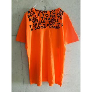 マルタンマルジェラ(Maison Martin Margiela)の【激希少★ここのえ期★メンズM★】マルタンマルジェラ オレンジ エイズ Tシャツ(Tシャツ/カットソー(半袖/袖なし))