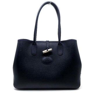 ロンシャン(LONGCHAMP)のロンシャン ロゾ エッセンシャル トートバッグ レザー バンブー 紺(トートバッグ)