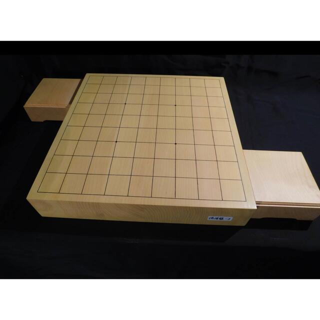 将棋盤　本榧　日本産　２寸卓上盤　駒台付　ハギ盤