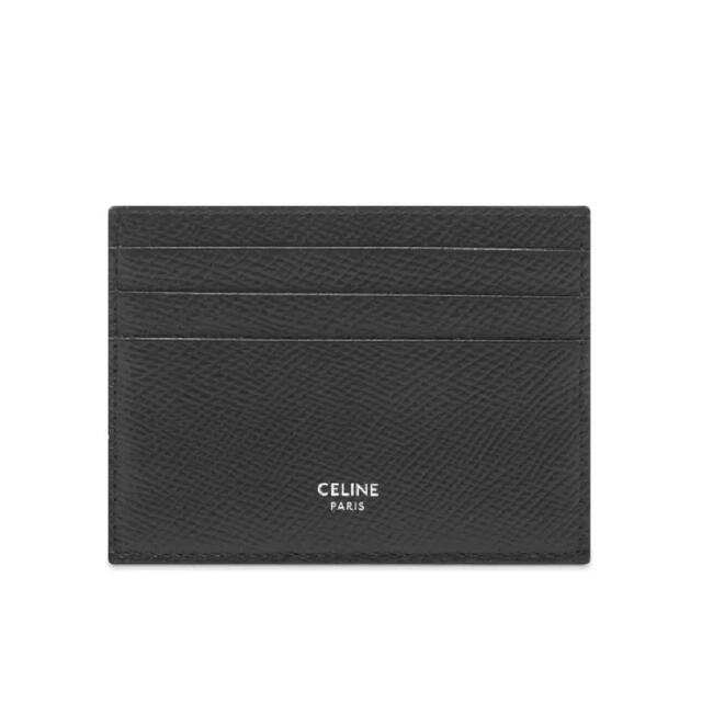 celine(セリーヌ)の新品　CELINE LEATHER LOGO LARGE CARD HOLDER メンズのファッション小物(名刺入れ/定期入れ)の商品写真