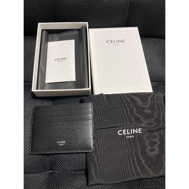 celine(セリーヌ)の新品　CELINE LEATHER LOGO LARGE CARD HOLDER メンズのファッション小物(名刺入れ/定期入れ)の商品写真