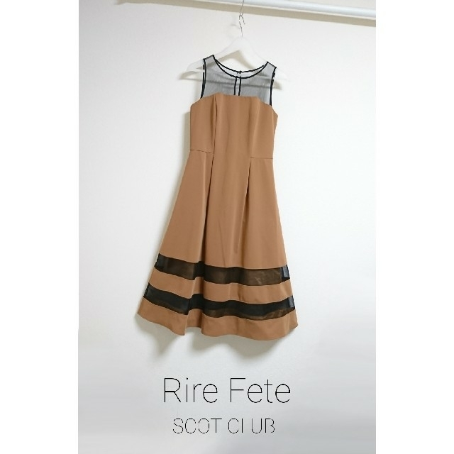 SCOT CLUB(スコットクラブ)の新品 Rire Fete SCOT CLUB シースルー ワンピース レディースのワンピース(ひざ丈ワンピース)の商品写真