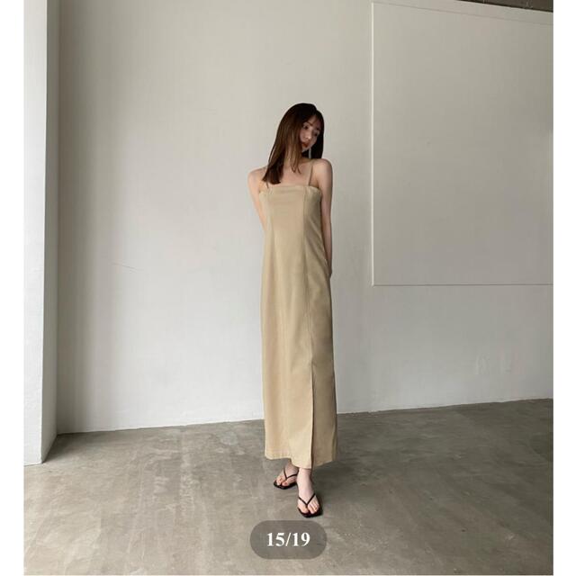 maison celon thin cami linen dress
