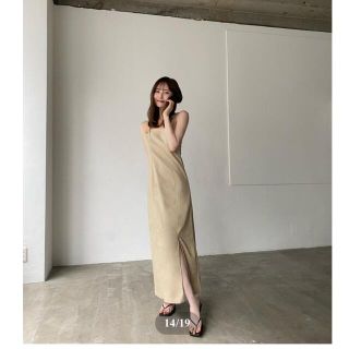 スナイデル(SNIDEL)のmaison celon thin cami linen dress(ロングワンピース/マキシワンピース)