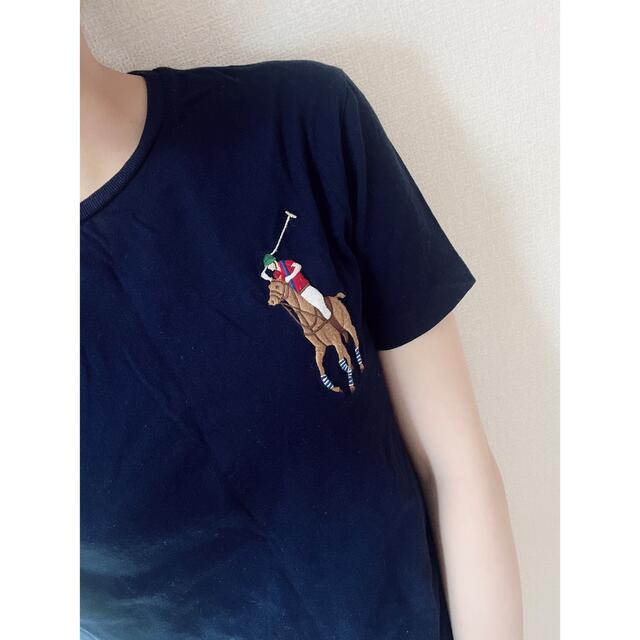 POLO RALPH LAUREN(ポロラルフローレン)のラルフローレン　ナンバリングビックポニーTシャツ　ネイビー レディースのトップス(Tシャツ(半袖/袖なし))の商品写真