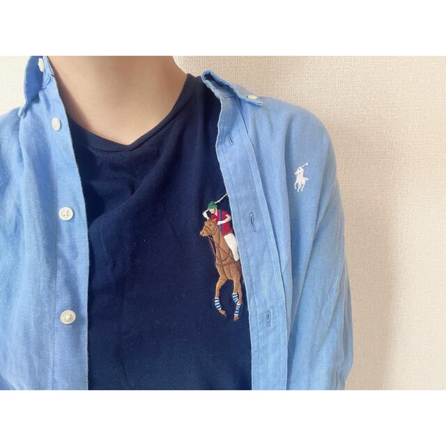 POLO RALPH LAUREN(ポロラルフローレン)のラルフローレン　ナンバリングビックポニーTシャツ　ネイビー レディースのトップス(Tシャツ(半袖/袖なし))の商品写真