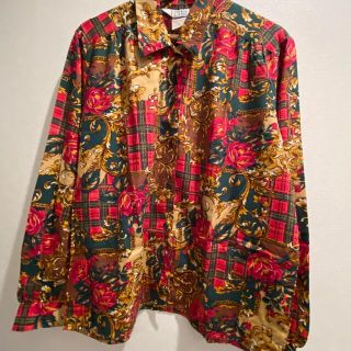 ヴィンテージショップ 古着 柄シャツ(シャツ)