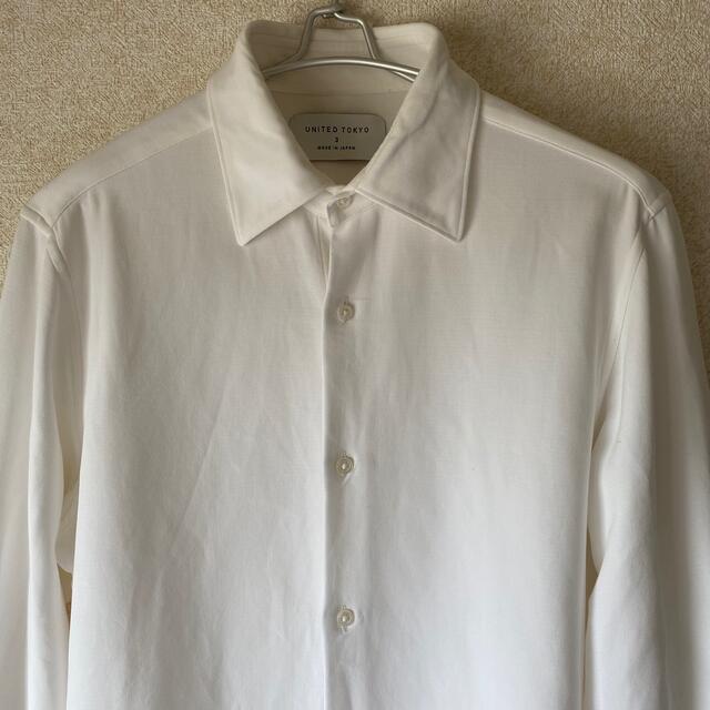 UNITED TOKYO(ユナイテッド　トウキョウ) 白　コットン　長袖シャツ メンズのトップス(シャツ)の商品写真