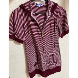 バーバリーブルーレーベル(BURBERRY BLUE LABEL)の【未使用】バーバリー　半袖ジップパーカー(Tシャツ(半袖/袖なし))