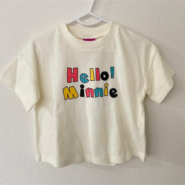 しまむら(シマムラ)のしまむら ミニー レインボー Tシャツ 90 キッズ/ベビー/マタニティのキッズ服女の子用(90cm~)(Tシャツ/カットソー)の商品写真