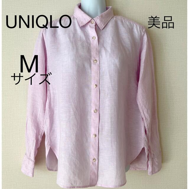 UNIQLO(ユニクロ)のUNIQLO プレミアムリネンシャツ　美品 レディースのトップス(シャツ/ブラウス(長袖/七分))の商品写真