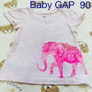 ベビーギャップ(babyGAP)のTシャツ　薄手　BabyGap 半袖　90 象　アジアン(Tシャツ/カットソー)