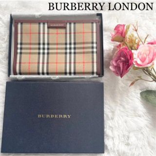 バーバリー(BURBERRY)の【極美品】バーバリーロンドン　手帳ケース　ノバチェック　シャードホース　ベージュ(手帳)