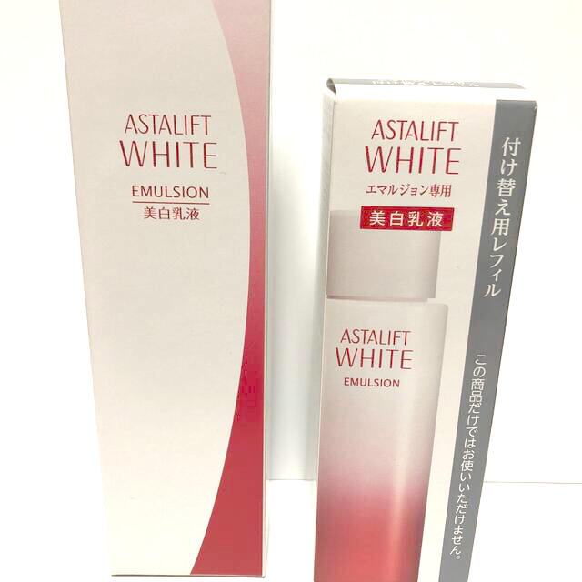 ASTALIFT(アスタリフト)のアスタリフトホワイトエマルジョン100ml +レフィル100ml新品未使用 コスメ/美容のスキンケア/基礎化粧品(乳液/ミルク)の商品写真