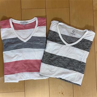 シマムラ(しまむら)のTシャツ　２枚セット　ボーダー(Tシャツ/カットソー(半袖/袖なし))