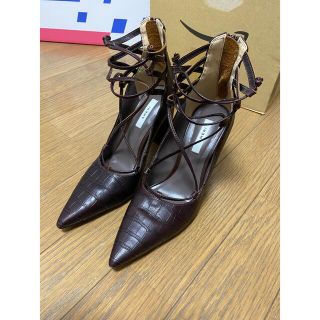 アメリヴィンテージ(Ameri VINTAGE)のZIGZAG LACE UP PUMPS(ハイヒール/パンプス)